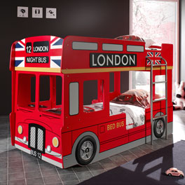 Etagenbett Paddington mit Londoner Bus Optik