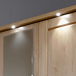 Kleiderschrank Trikomo mit LED-Beleuchtung inklusive Fußschalter