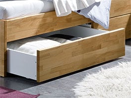 Schubkasten-Bett Leova mit großen Schubladen
