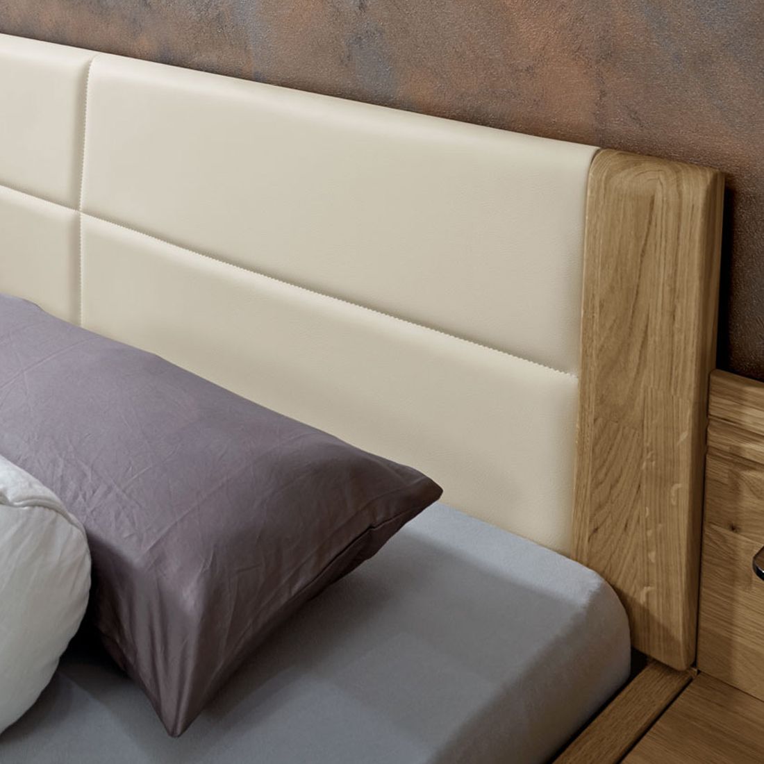 Doppelbett Toride Komfort Eiche teilmassiv mit Schubkasten