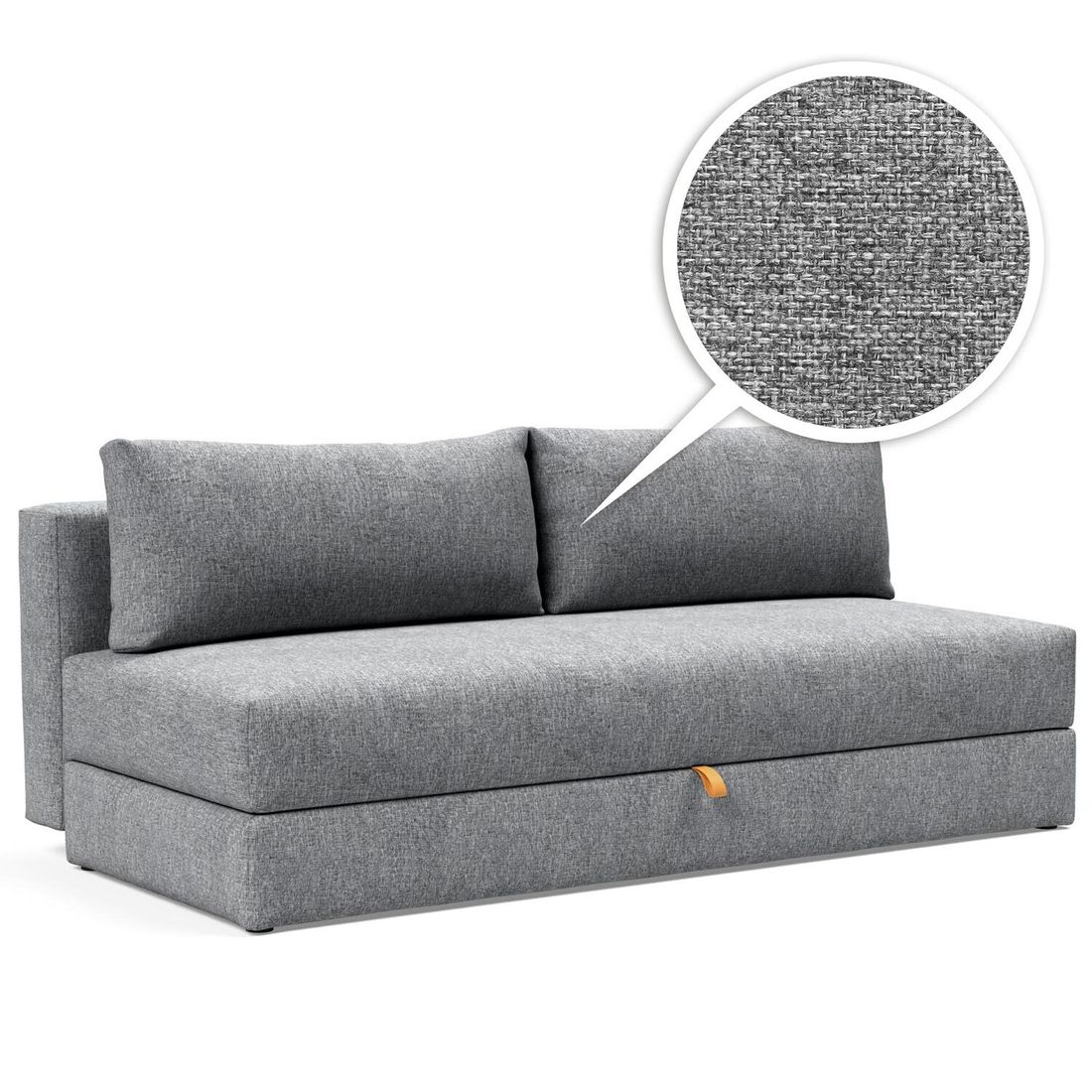 Schlafsofa Aisling Webstoff mit Stauraum