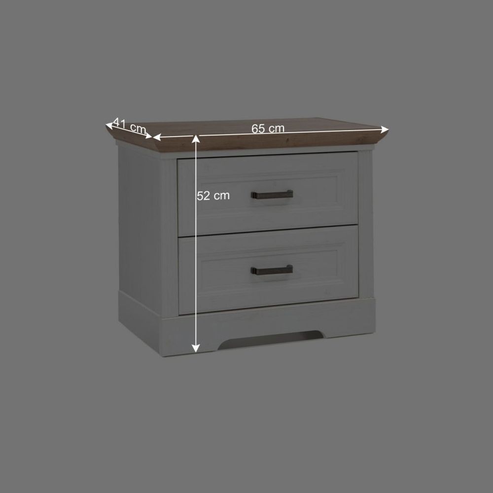 Nachttisch Vacaria Pinie Dekor H 52cm