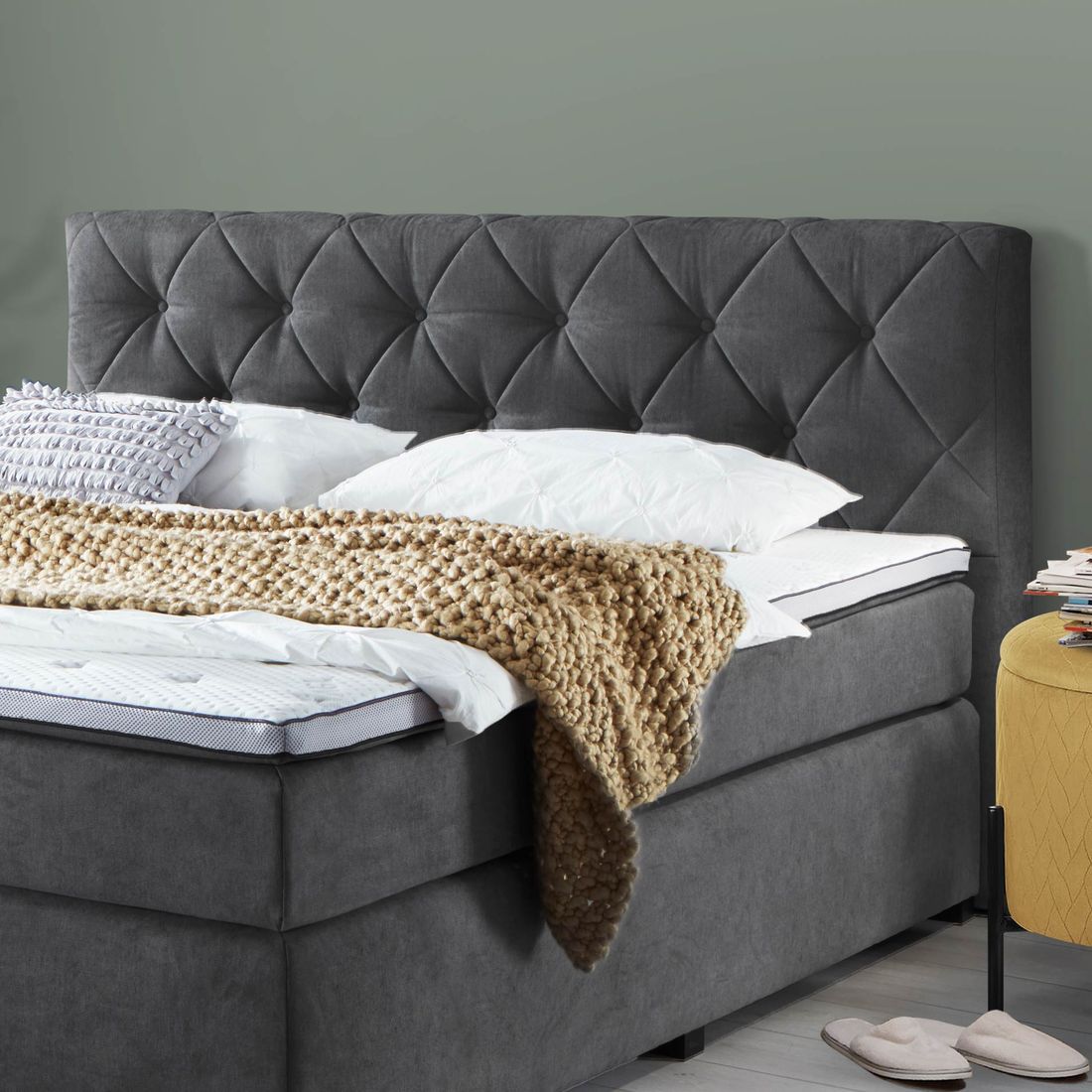 Boxspringbett Bryce Webstoff