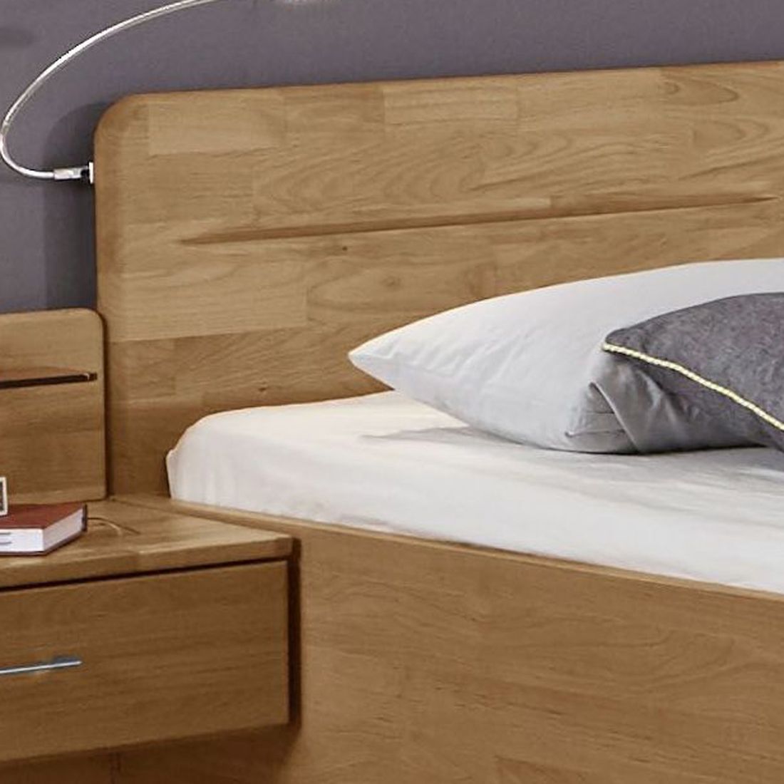 Bett Aliano Komfort Erle teilmassiv