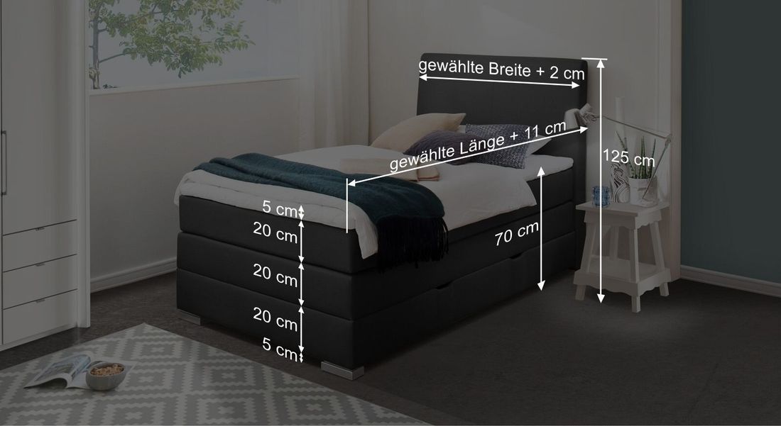 Bettkasten-Boxspringbett Ivetta