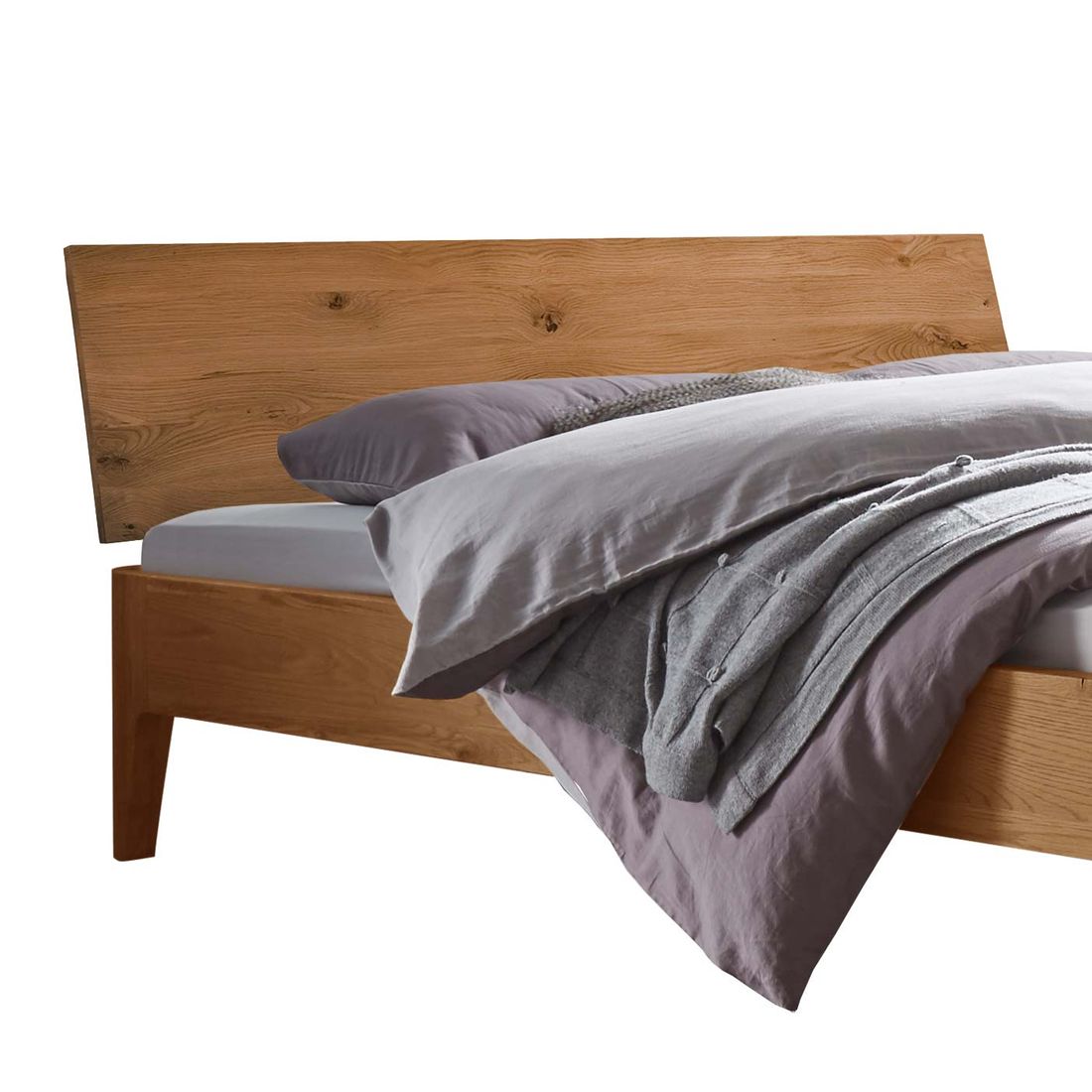 Bett Lugo Komfort Eiche Massivholz