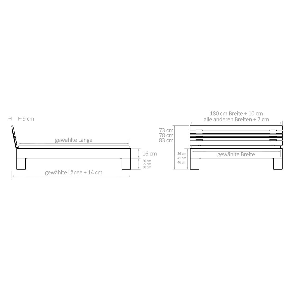 Bett Wood Romance Buche Massivholz