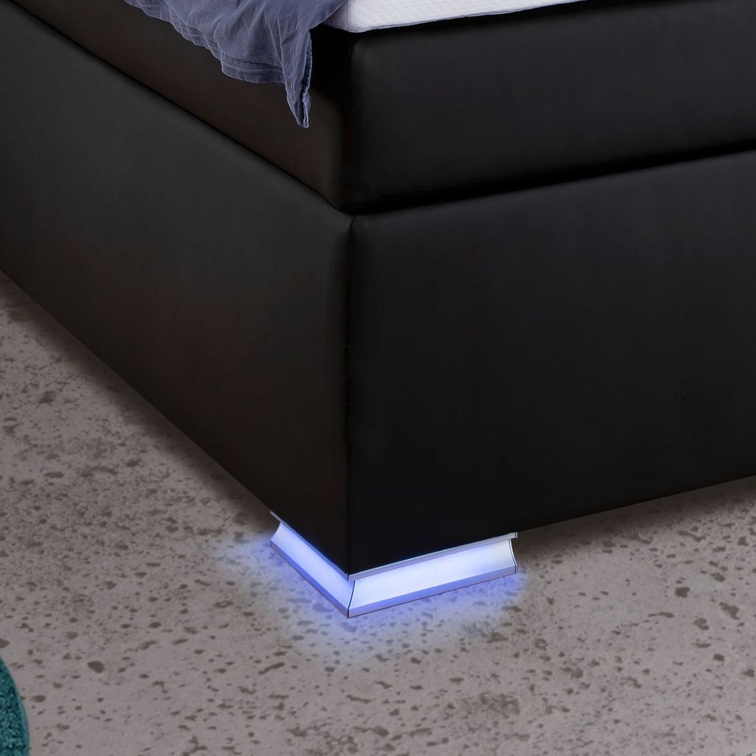 Boxspringbett Cresella Kunstleder mit Beleuchtung