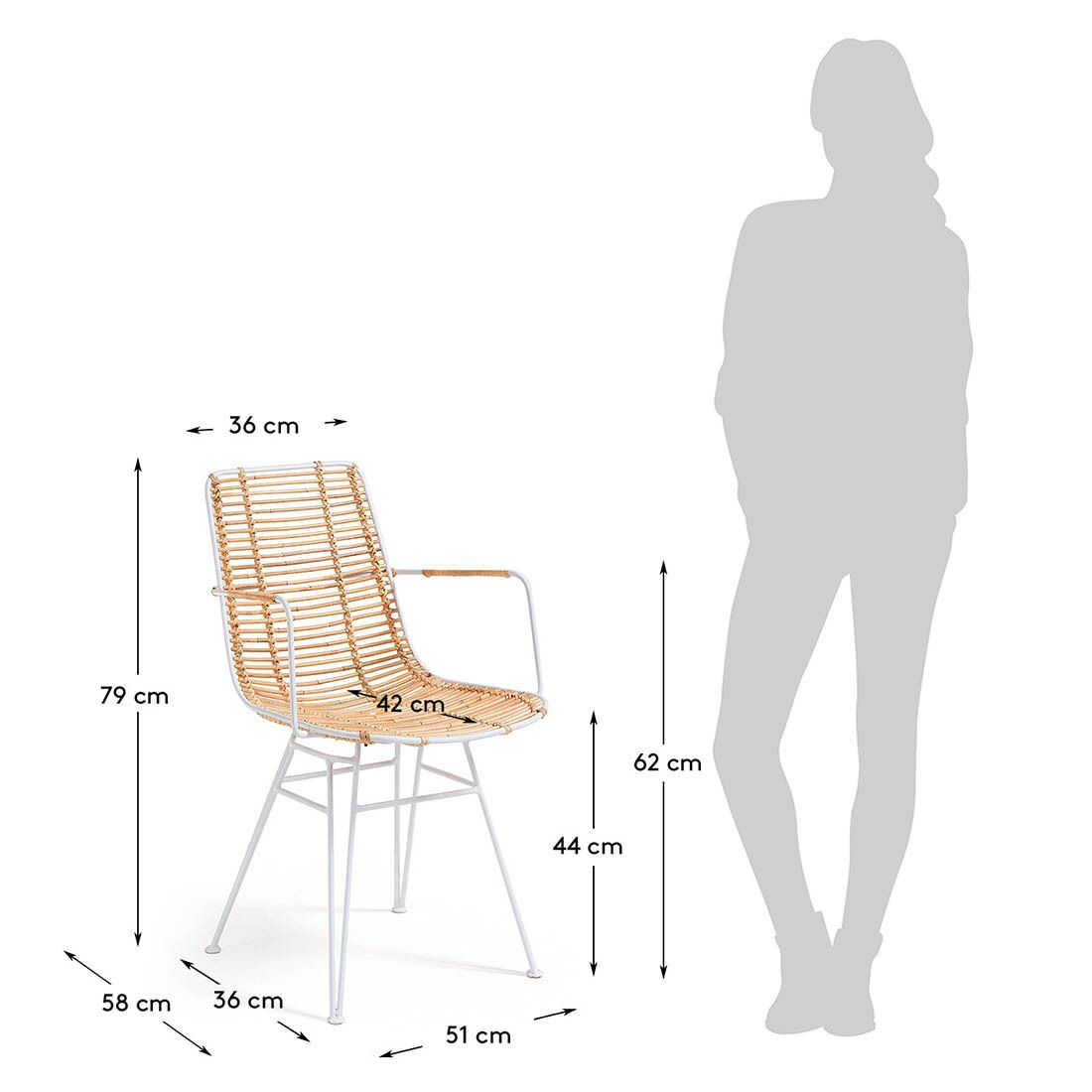 La Forma Tishana Rattan Armlehnstuhl