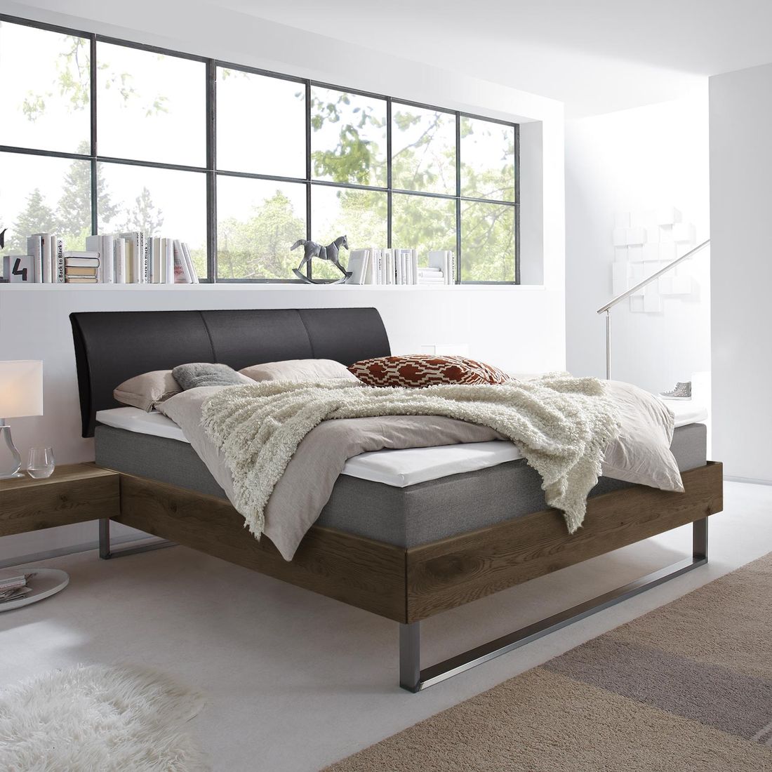 Boxspringbett Olanda Wildeiche Massivholz