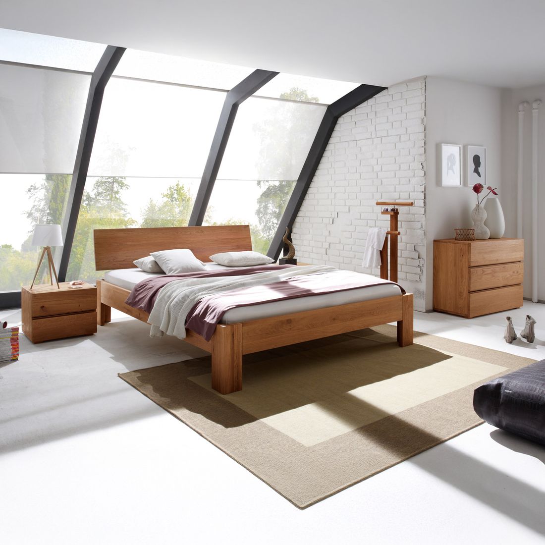 Bett Bayamo Eiche Massivholz