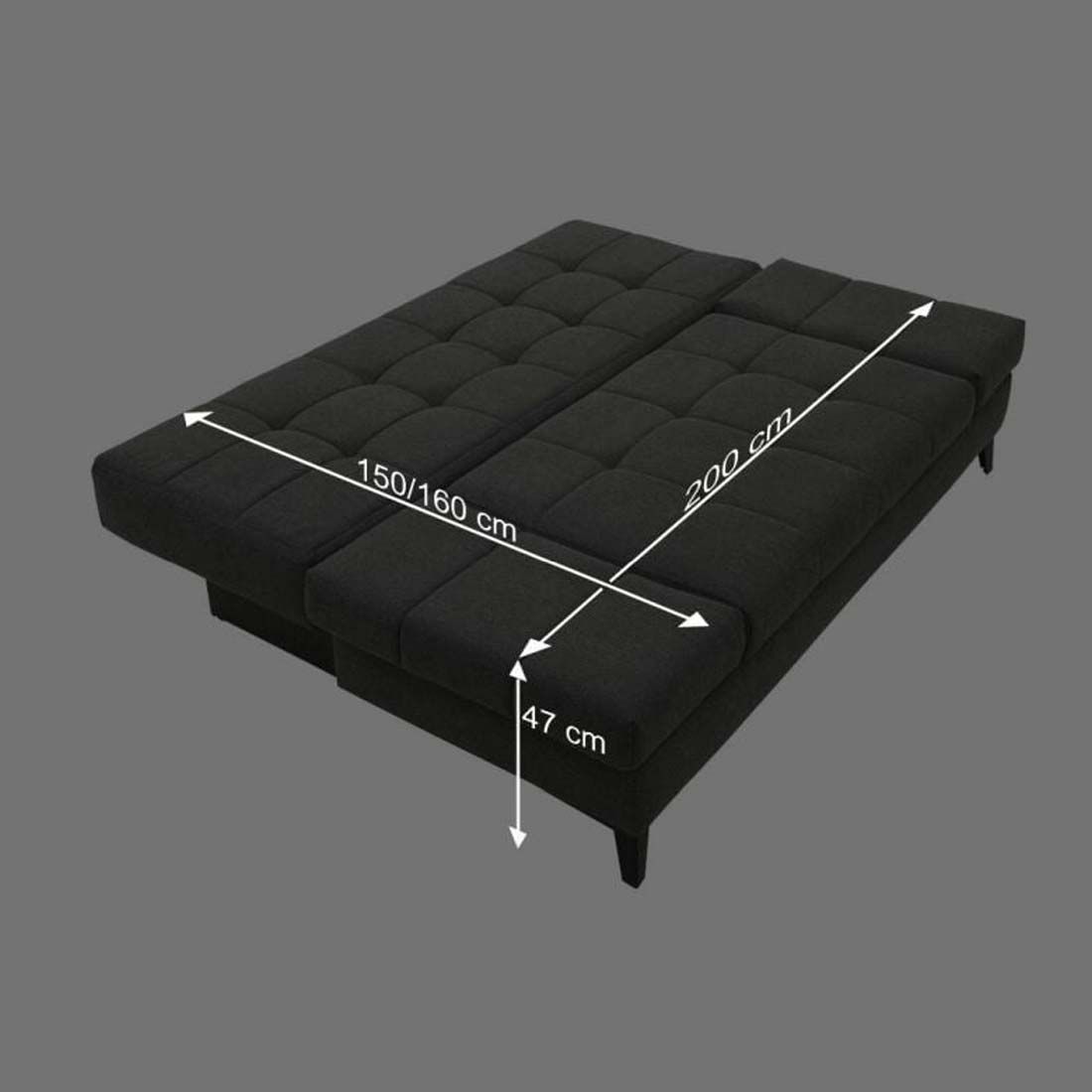 Schlafsofa Amedeo mit Bettkasten