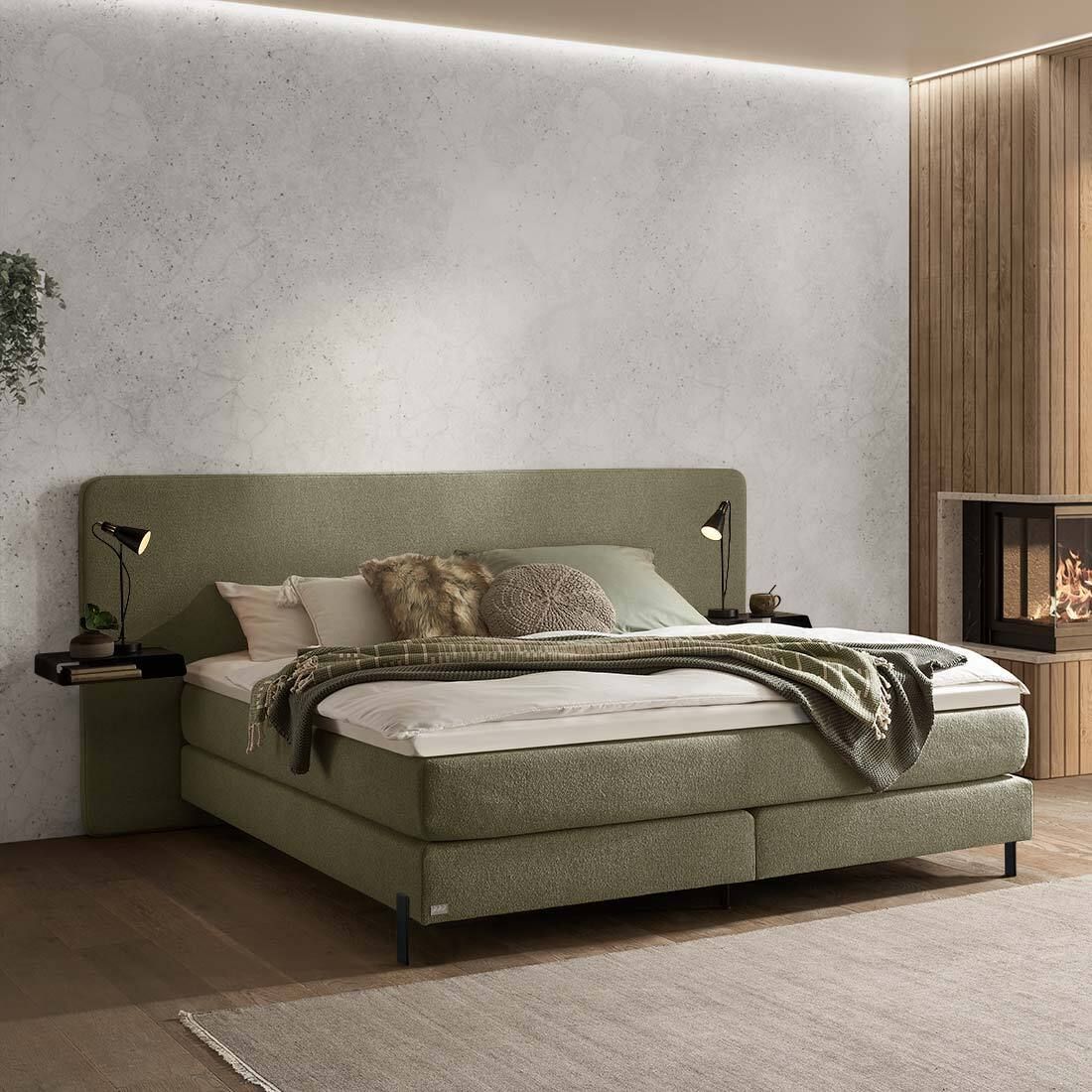 Boxspringbett Siven Strukturstoff