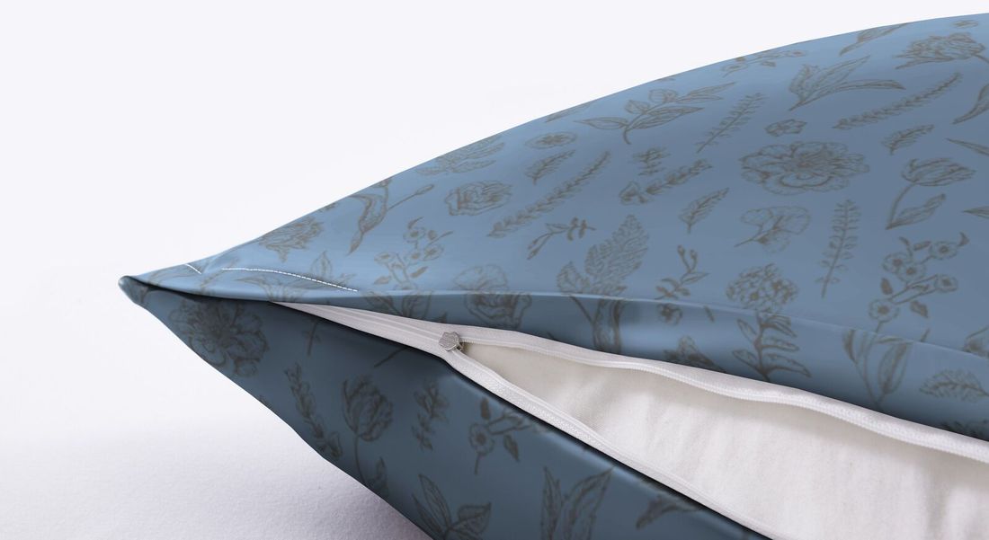 Kleine Wolke Mako-Satin-Bettwäsche Lisse Dunkelblau