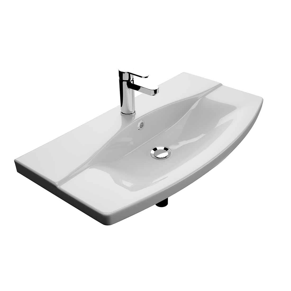 Pelipal Fokus 4010 Keramikwaschtisch 84x45x4,5cm