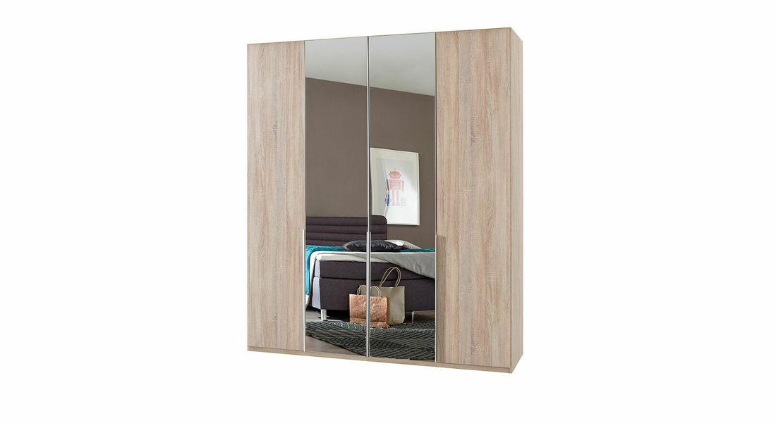 Drehtüren-Kleiderschrank Coreno Eiche Dekor