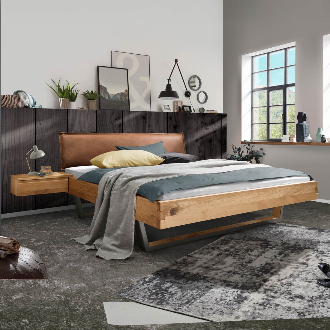 Bett Ravca Komfort Wildeiche Massivholz