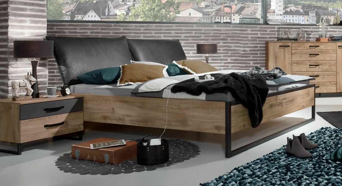 Bett Mancos Komfort Eiche Dekor