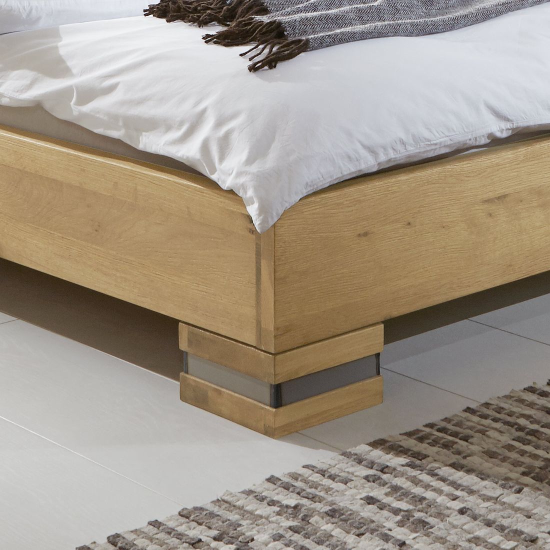 Bett Curada Wildeiche Massivholz