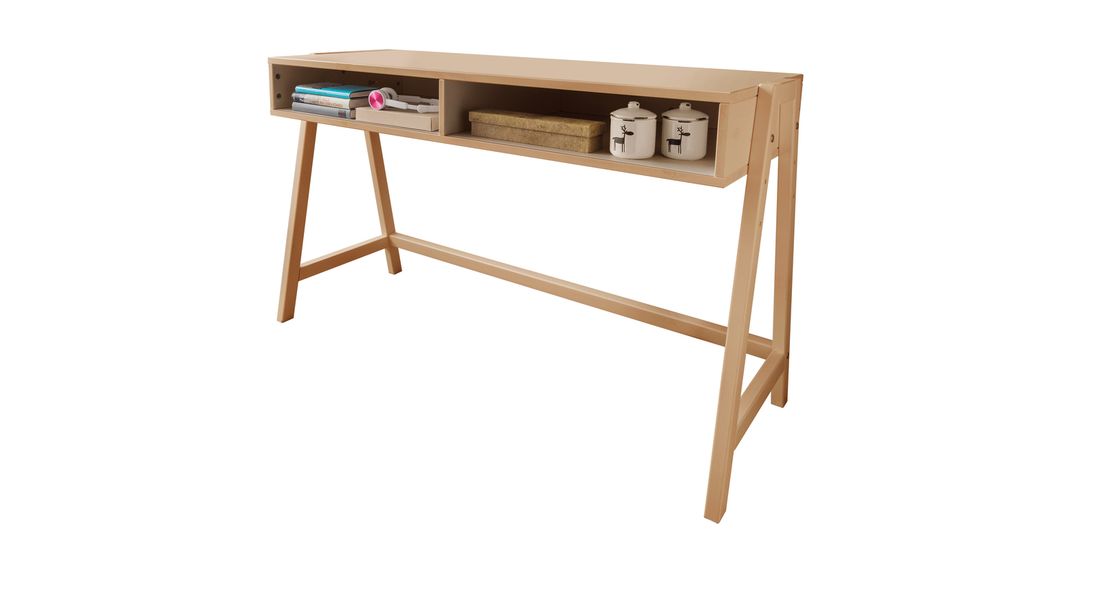 Retro-Schreibtisch Kids Fantasy Buche Massivholz höhenverstellbar