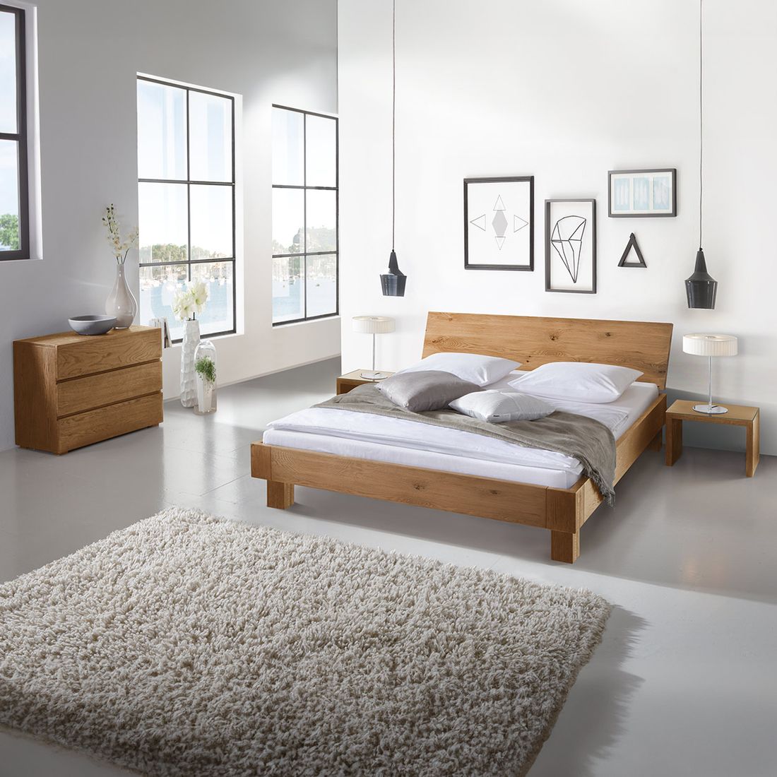 Bett Costa Rica Eiche Massivholz