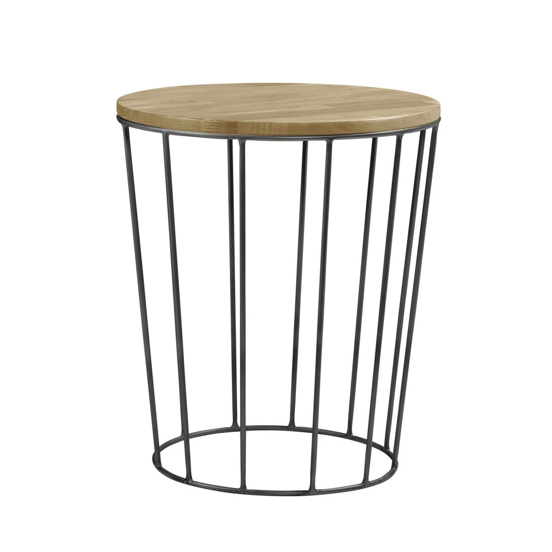 Bett-Beistelltisch Nantra Eiche Massivholz H 52cm