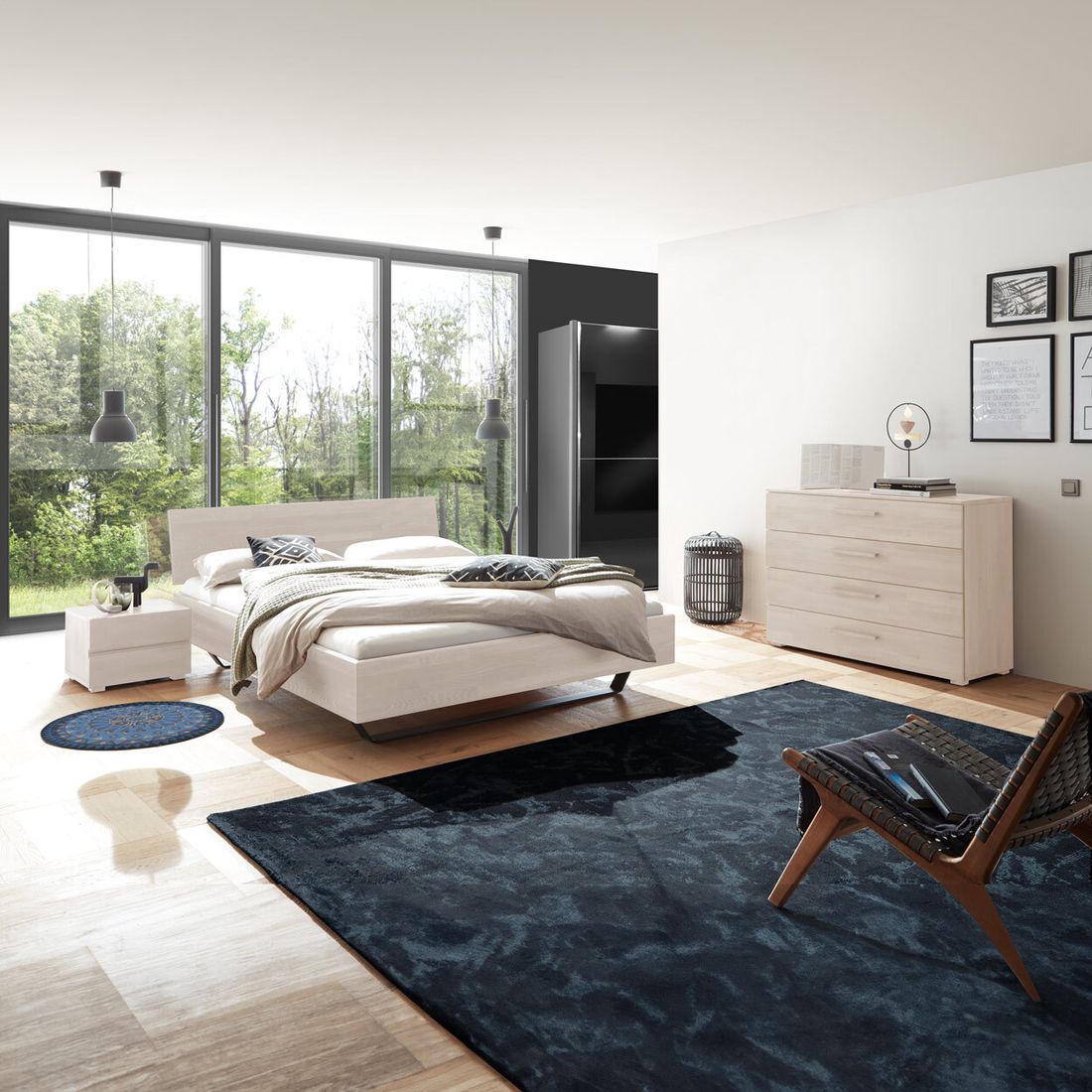 Bett Honoka Komfort Buche Massivholz