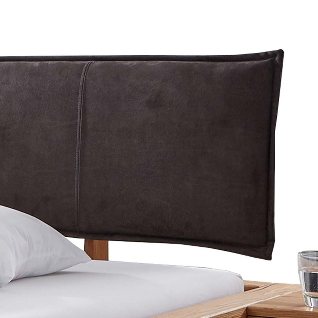 Bett Halesia Komfort Wildeiche Massivholz mit Schubkasten