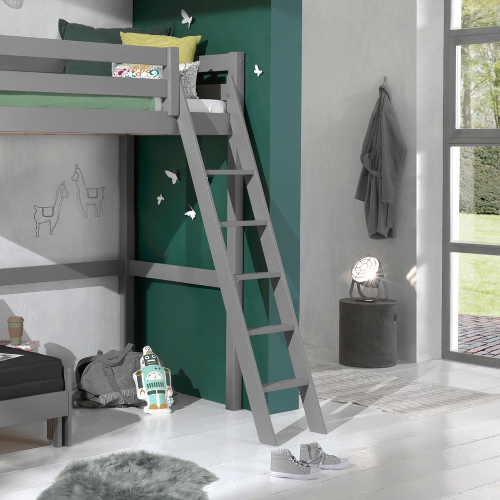 Maxi-Hochbett Kids Comfort Kiefer Massivholz mit Lattenrost und Sesselbett