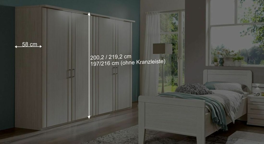 Drehtüren-Kleiderschrank Zeven