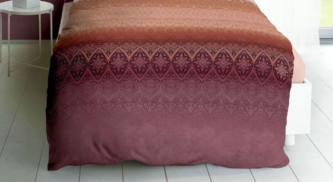 Mako-Satin-Bettwäsche Berry Oriental