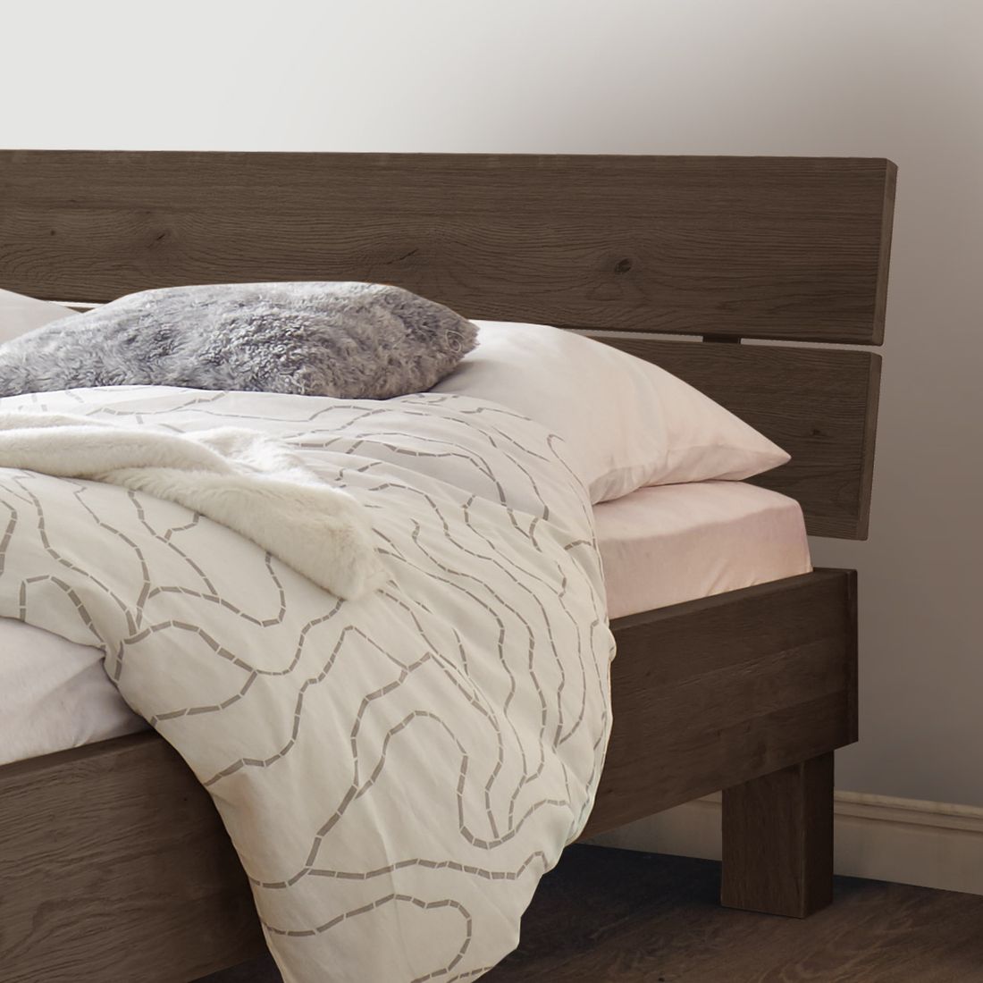 Bett Soria Wildeiche Massivholz