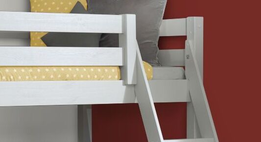 Maxi-Hochbett Kids Comfort Kiefer Massivholz mit Lattenrost und Sesselbett