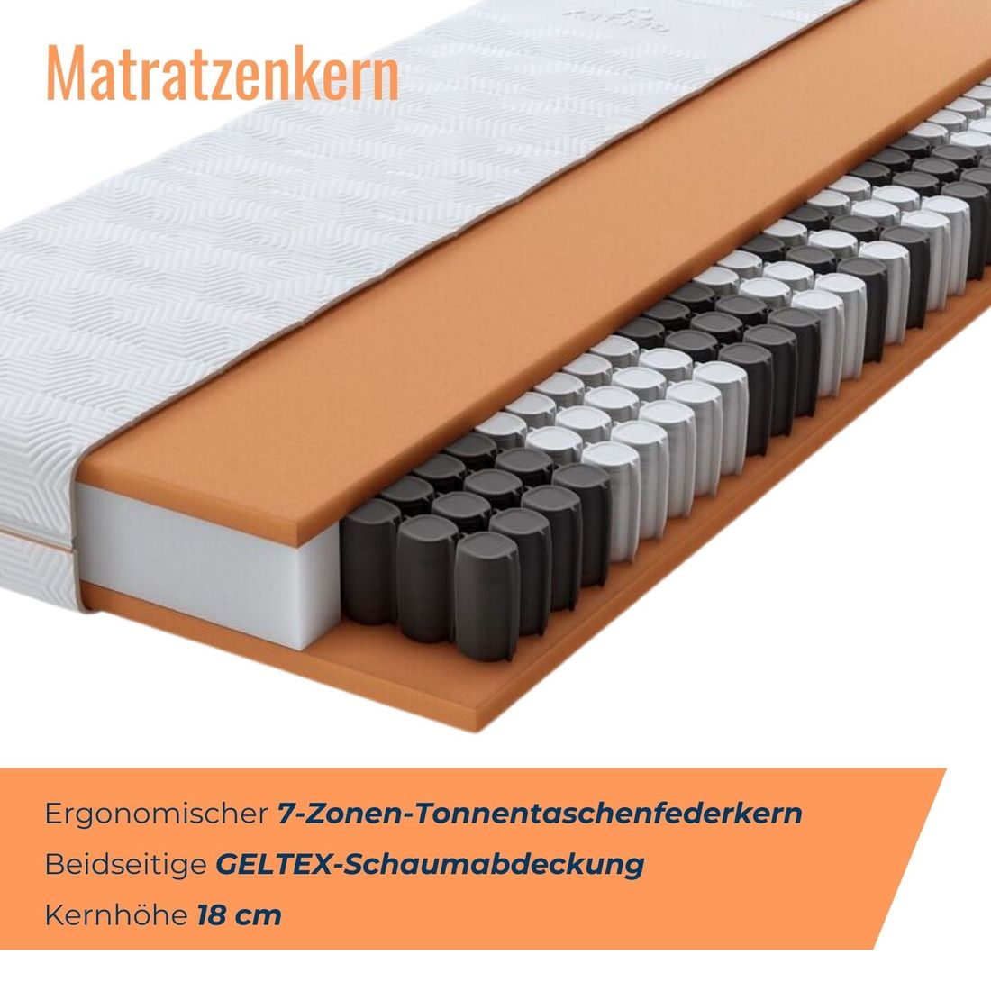 SCHLARAFFIA Taschenfederkern-Matratze GELTEX Quantum Pure 200 TFK