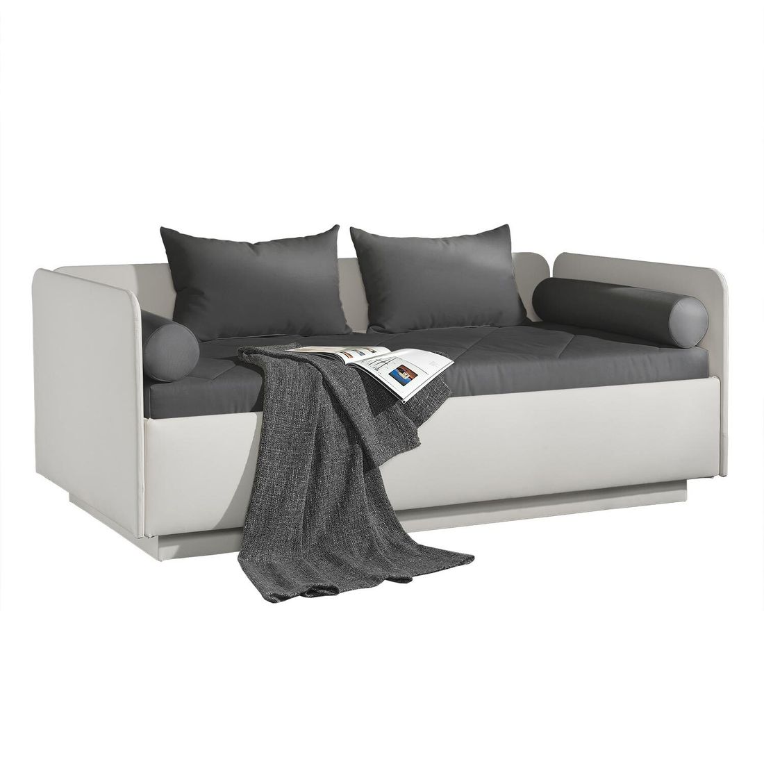 Schlafsofa Eriko Komfort Kunstleder mit Bettkasten