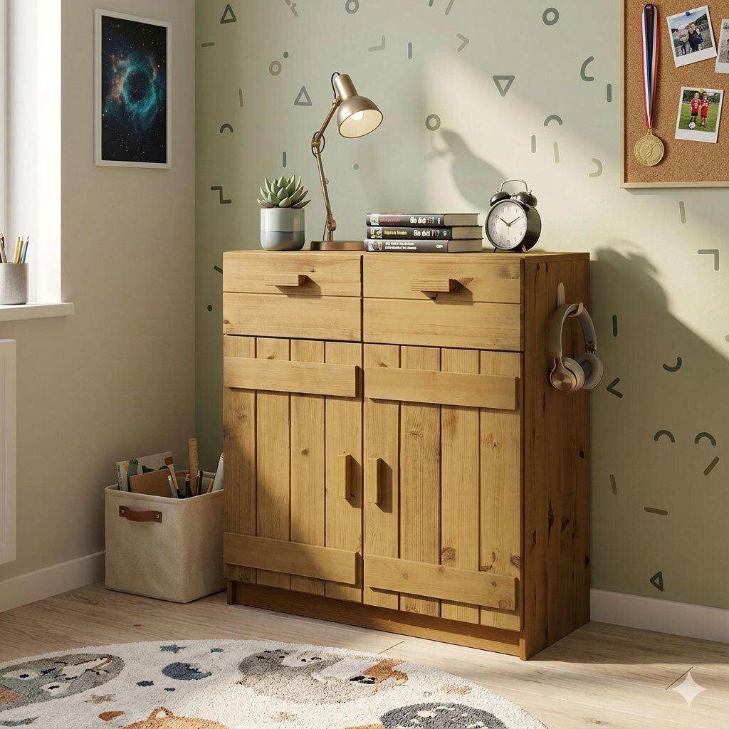 Kommode Kids Paradise Kiefer Massivholz mit Schubladen