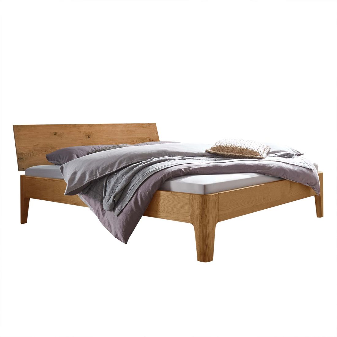 Bett Lugo Komfort Eiche Massivholz