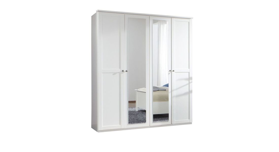 Drehtüren-Kleiderschrank Berata mit Spiegel