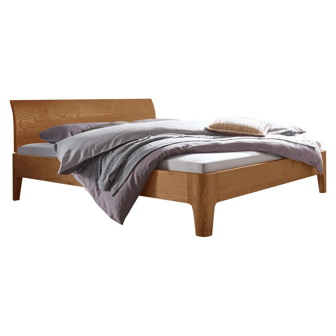 Doppelbett Ambato Eiche Massivholz