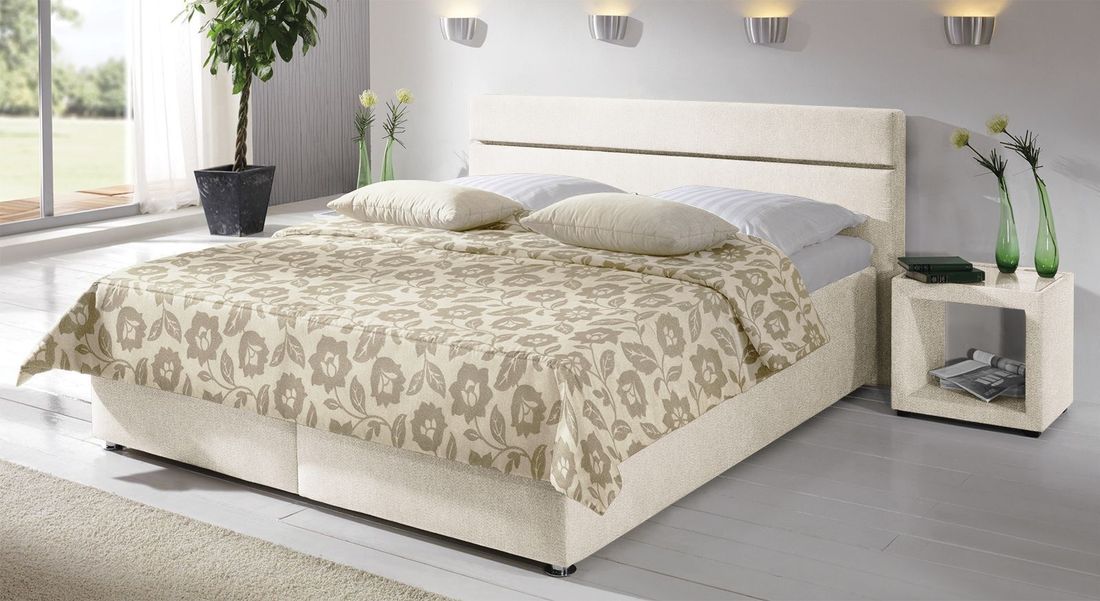 Polsterbett Severo Microvelours mit Bettkasten