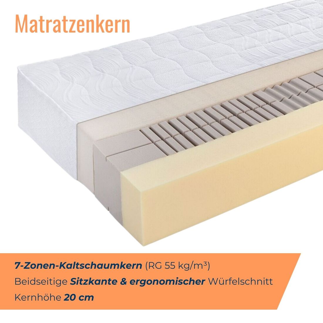Kaltschaum-Matratze orthowell senior XXL