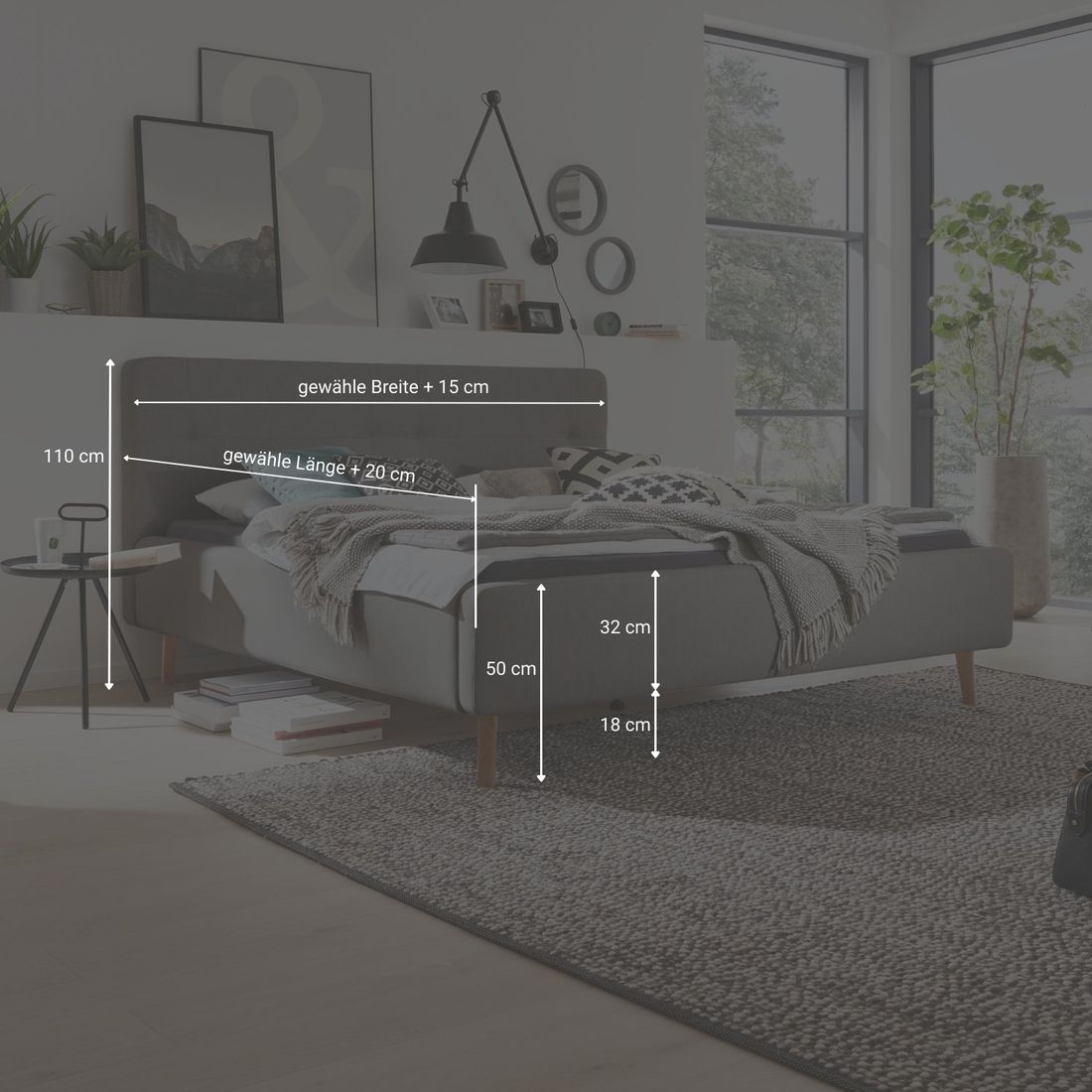 Interliving Polsterbett 1409 Komfort Webstoff