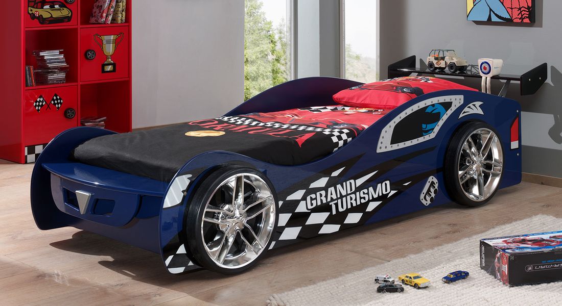 Autobett Hero blau mit Lattenrost