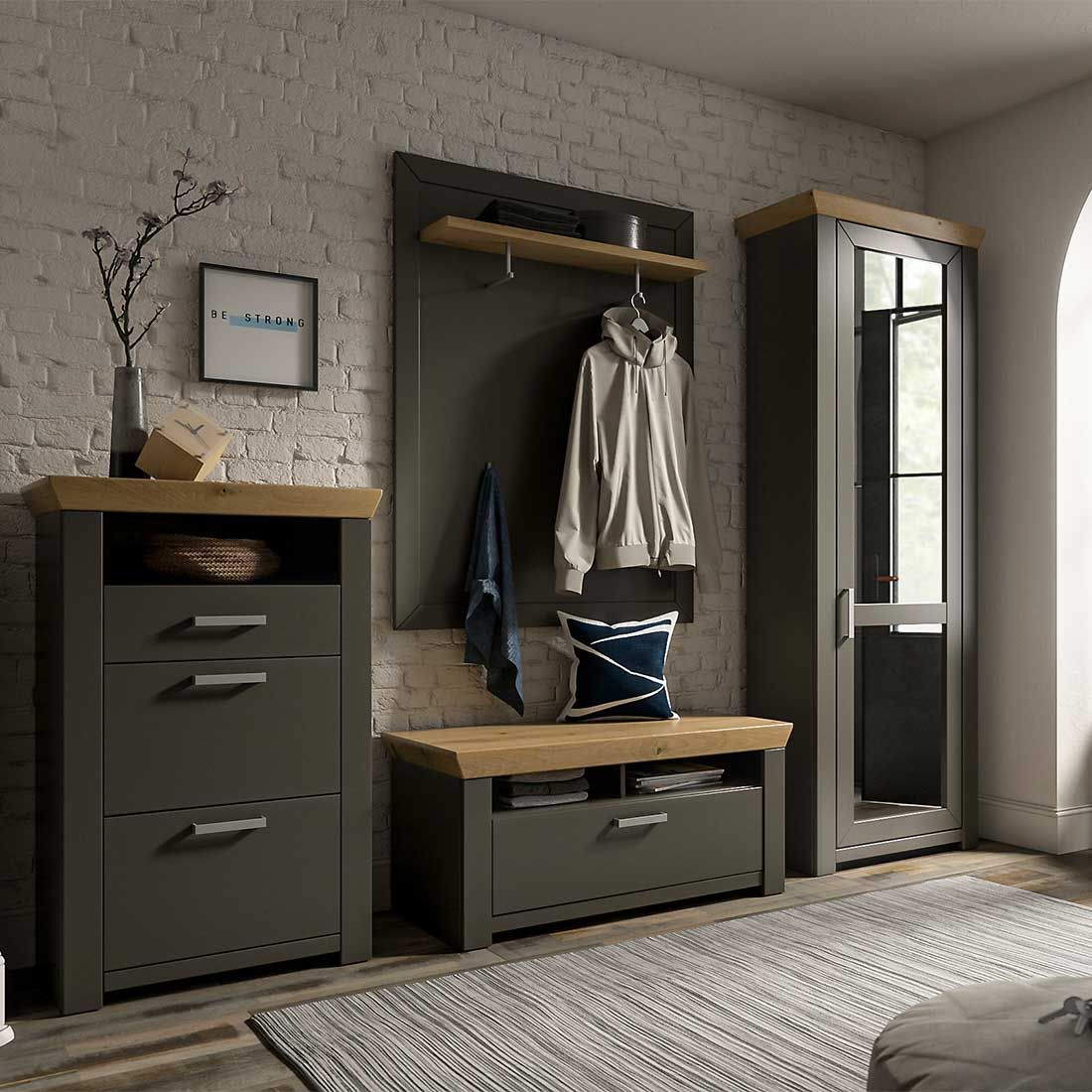 set one York Garderobenpaneel 100x26,6x130cm