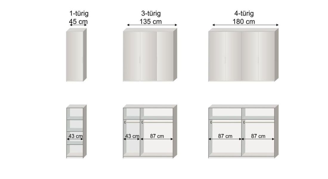 Drehtüren-Kleiderschrank Ceprano