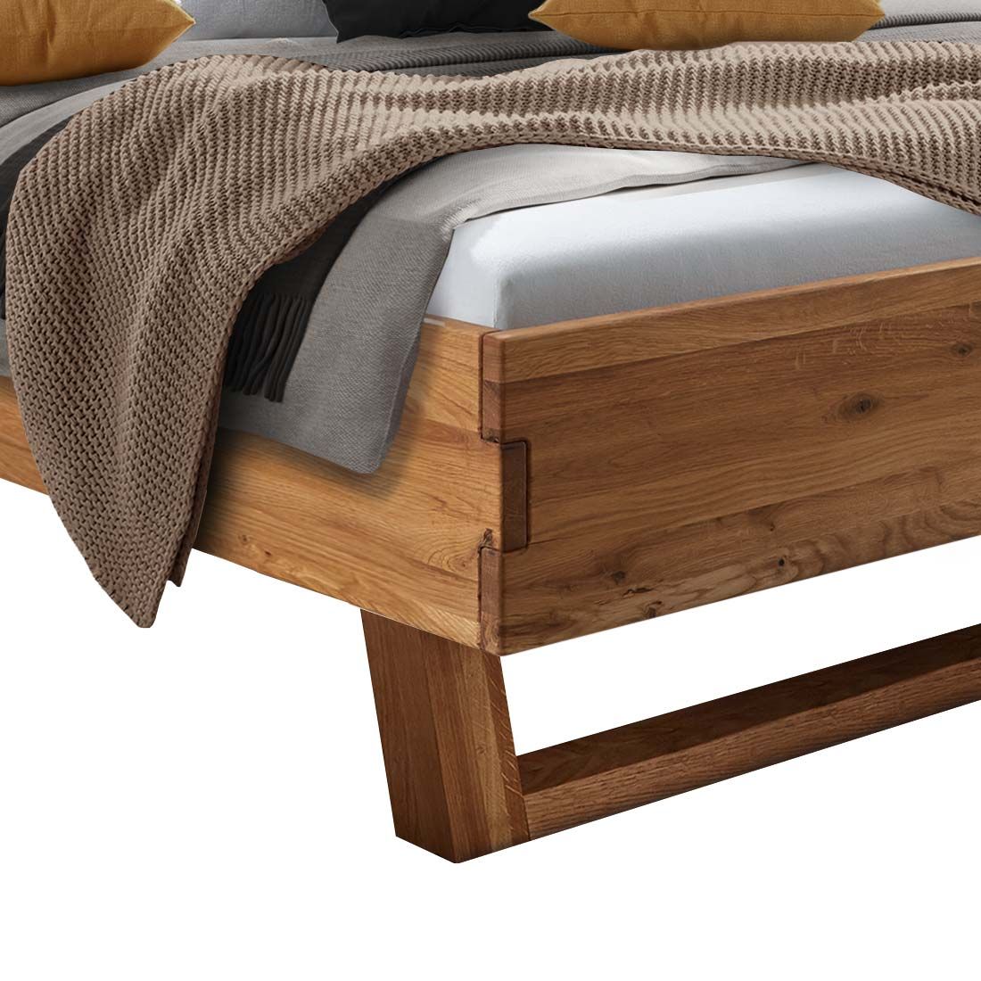Bett Inula Komfort Wildeiche Massivholz