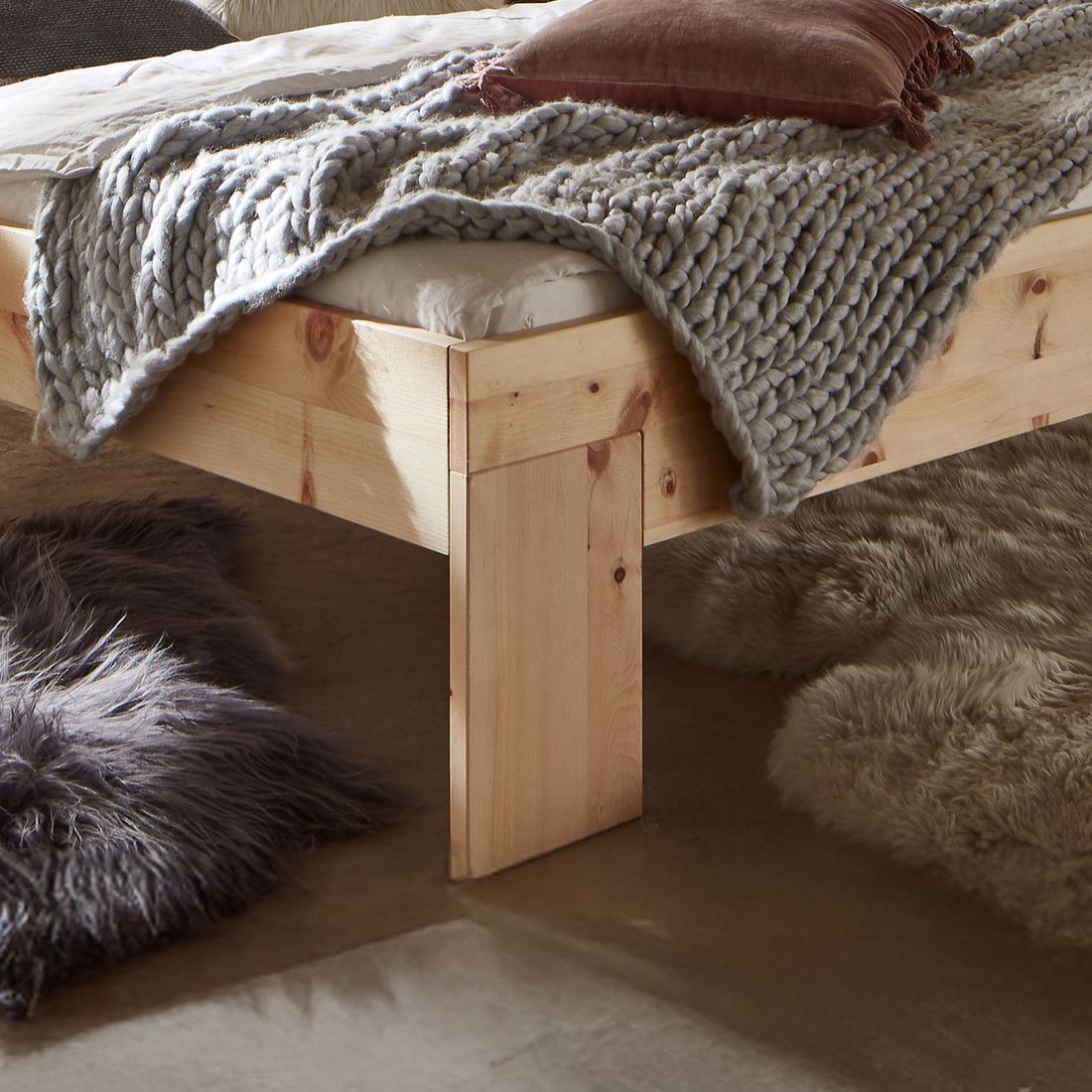Bett Bondone Komfort Zirbe Massivholz