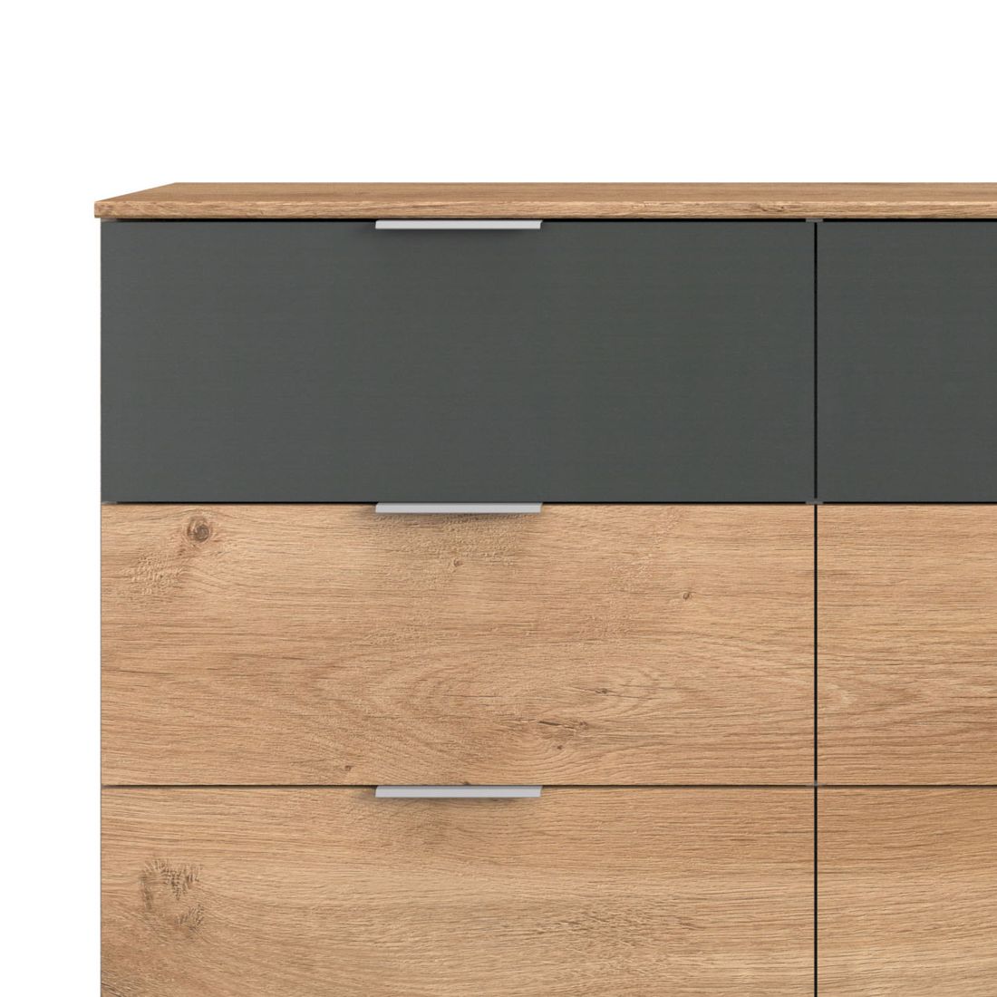 Sideboard Alwara Eiche Dekor mit Schubladen