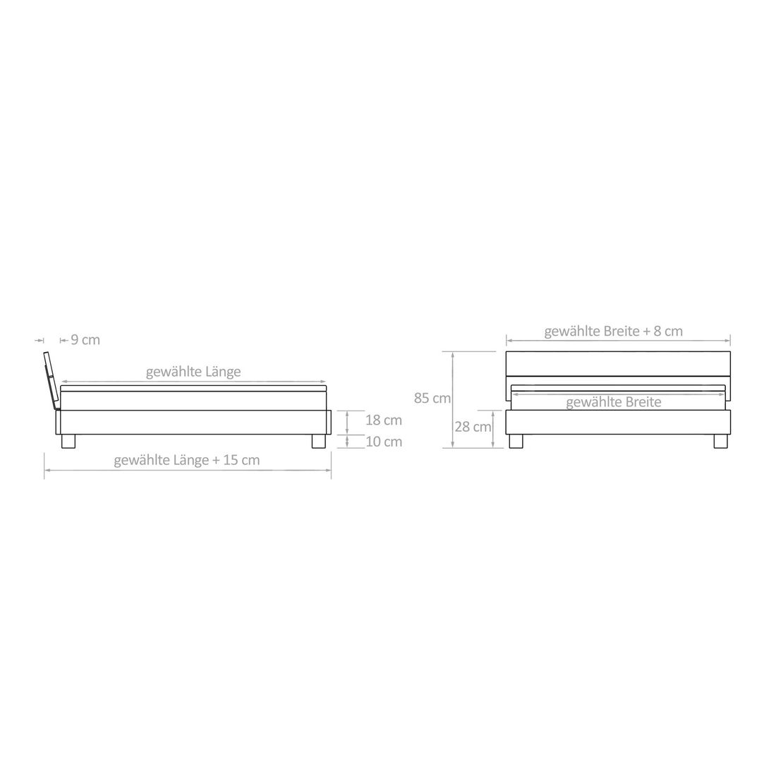 Boxspringbett Mexiana Wildeiche Massivholz