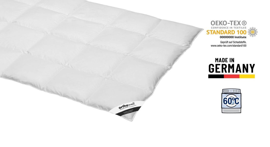 Daunen-Bettdecke orthowell Premium warm